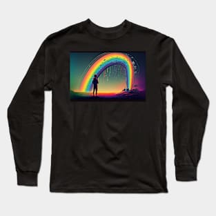 Dripping Rainbow Long Sleeve T-Shirt